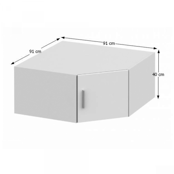 Nástavec na skříň, bílá, INVITA  TYP 8