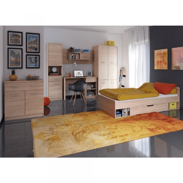 4- dveřová věšáková skříň, dub sonoma, TEYO