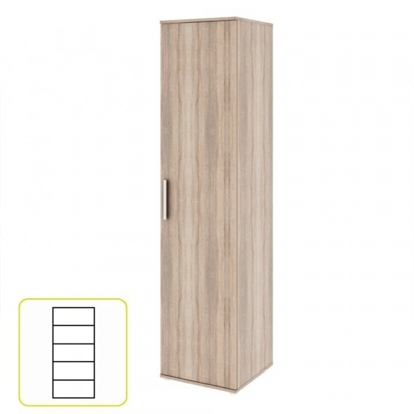 Skříň policová úzká, dub sonoma, DUNAJ TYP 3