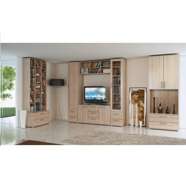 Skříň policová úzká, dub sonoma, DUNAJ TYP 3