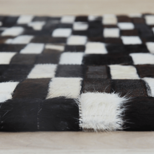 Luxusní koberec, pravá kůže, 69x140, KŮŽE TYP 6