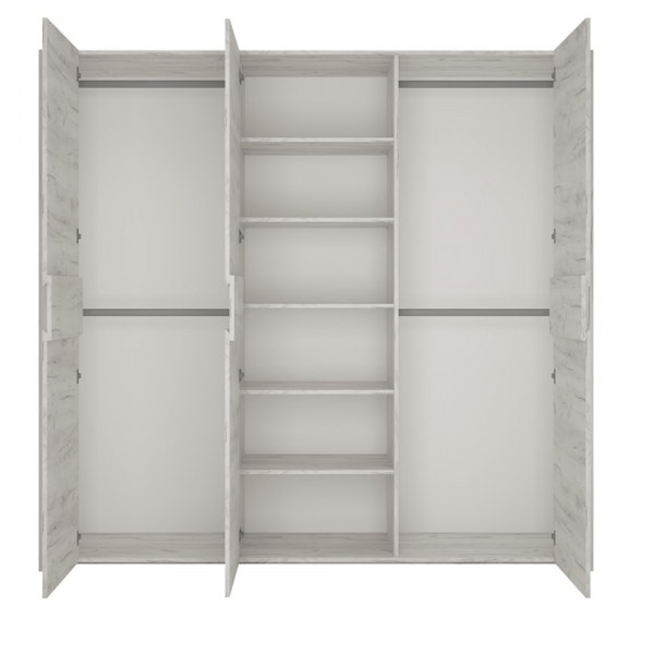 Skříň Typ 22 3D, bílá craft, ANGEL