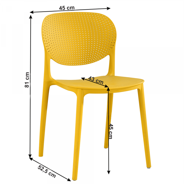 Židle, žlutá, FEDRA new