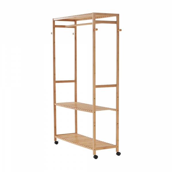 Šatní organizér, přírodní bambus, Melar