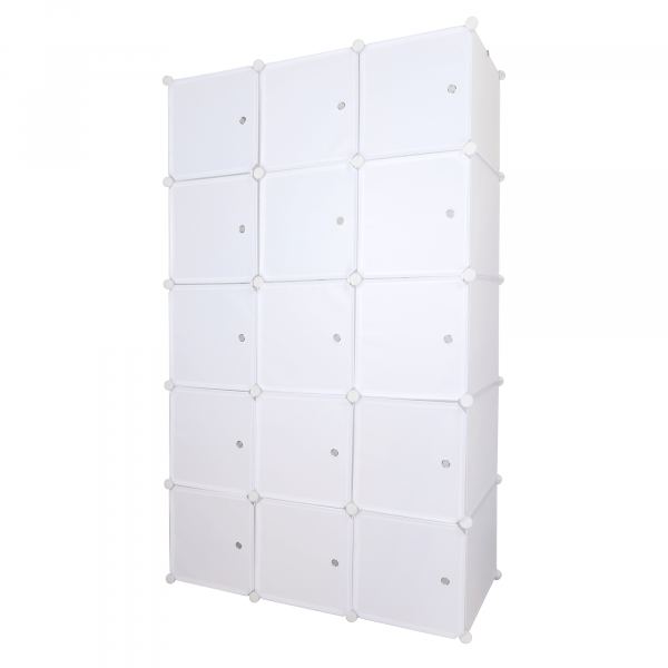 Modulární multifunkční skříň, bílá, ZALVO