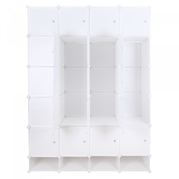 Modulární multifunkční skříň, bílá, ZAFOD