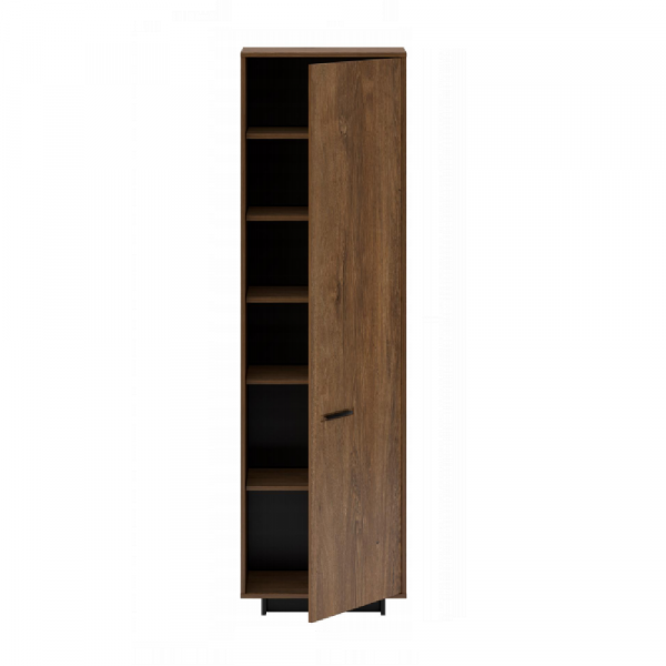 Skříň, dub bolzano / černá, pravá, DELIS V2