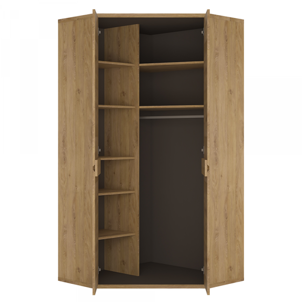 Rohová skříň, dub shetland, SHELDON TYP 21