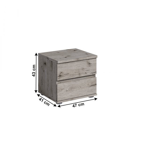 Ložnicová sestava (skříň / postel / 2ks noční stolek), dub Welington, TOGOS