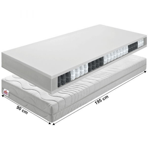 Matrace, pružinová, 90x195, BE TEXEL ALERGIK NEW