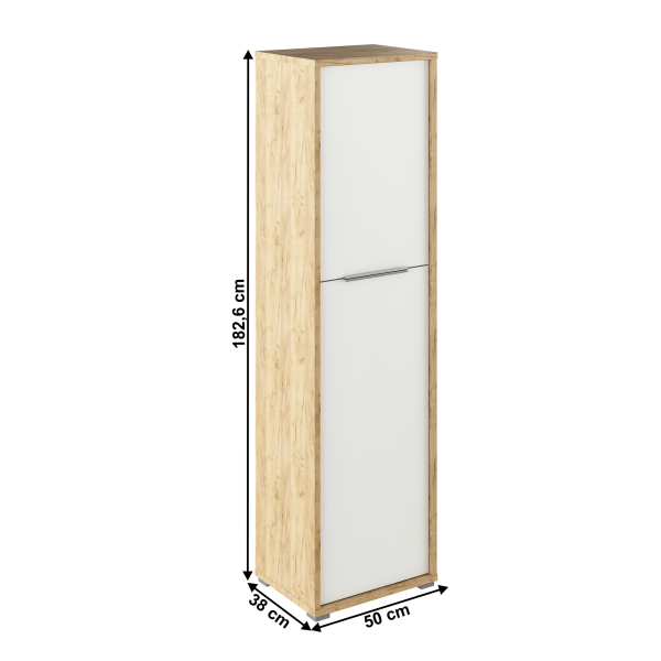 Policová skříň, dub artisan/bílá, RIOMA TYP 08