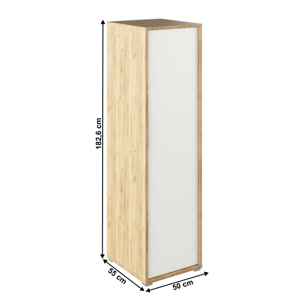 Věšáková skříň, dub artisan/bílá, RIOMA TYP 20