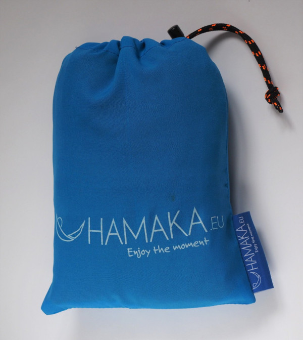 Houpací síť Hamaka originál pro jednoho modro-azurovo-modrá