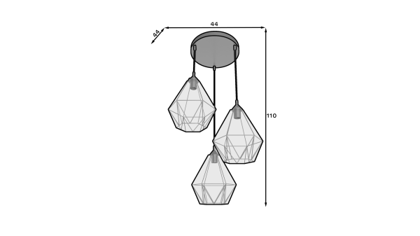 Závěsná lampa Bendinni (různé velikosti)