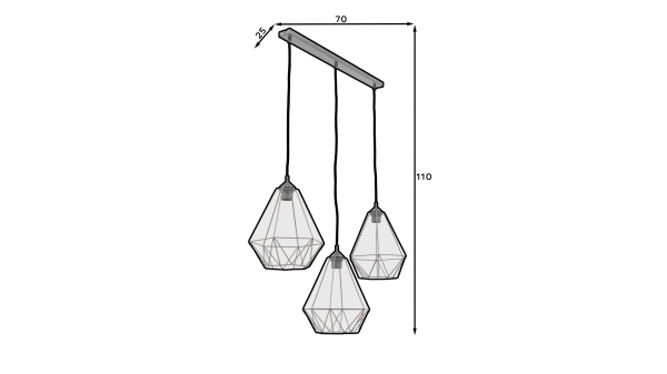 Závěsná lampa Bendinni (různé velikosti)
