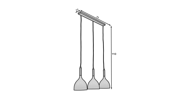 Závěsná lampa Wolders (různé velikosti)
