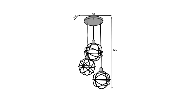 Závěsná lampa Olinto (různé velikosti)