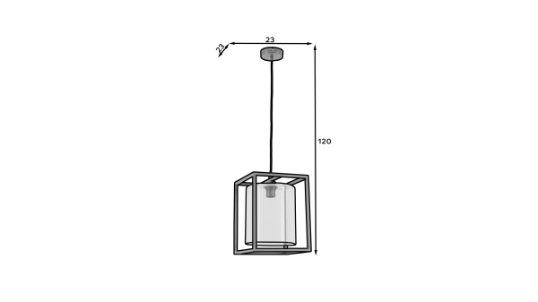Závěsná lampa Quadratus