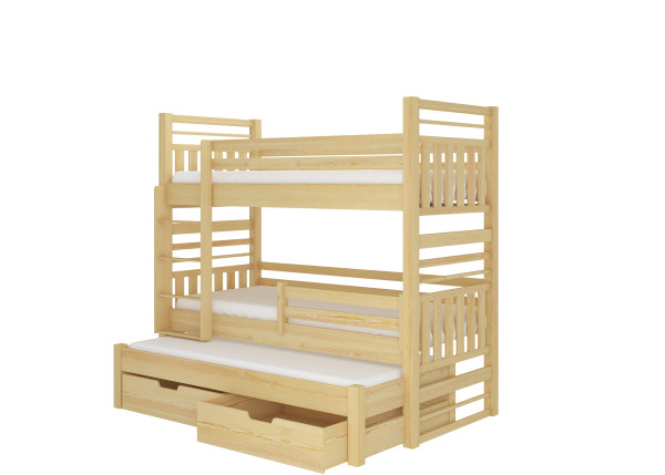 Patrová postel HIPPO 200x90 s trojpostelí