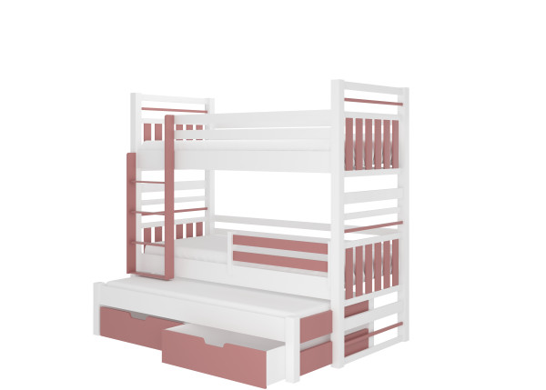 Patrová postel HIPPO 200x90 s trojpostelí