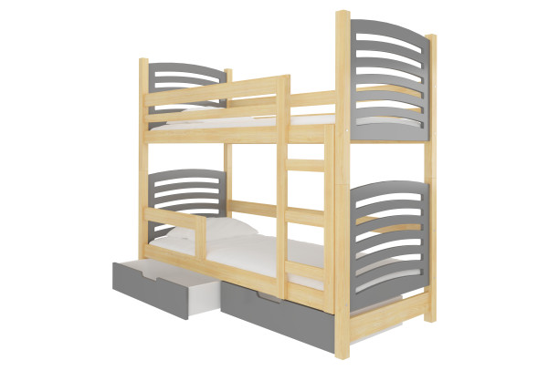 Dvoupatrová postel s matracemi OSUNA