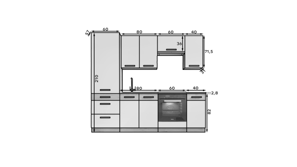 Kuchyňský nábytek VIKA 240