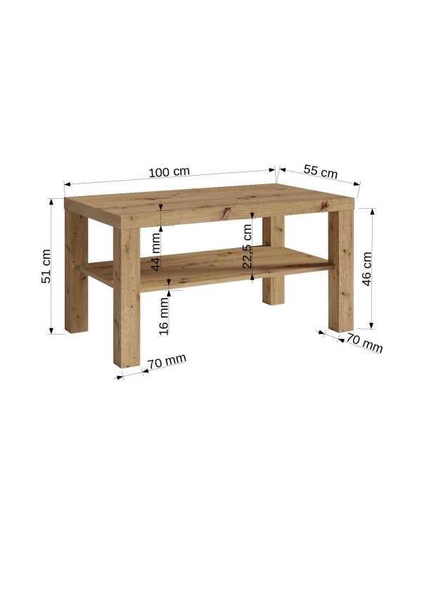 Konferenční stolek GOMEZ 100x55