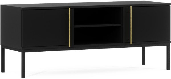 Lanzzi 120 Media cabinet Black Matt/Artisan Oak