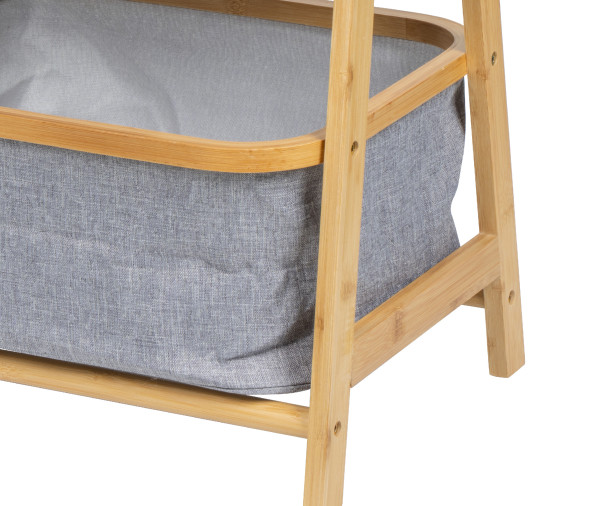 Bambusový regál BASKET LINE šedá