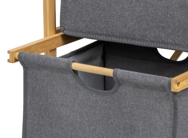 Bambusový regál BASKET URBAN šedý