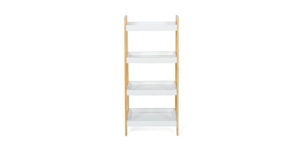 Bambusový regál GRADA bílá