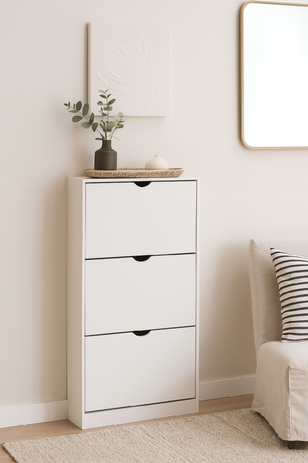 Botník LUNARO 3 bílá