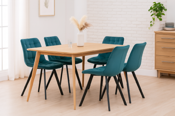 Jídelní židle BELLA tyrkysová