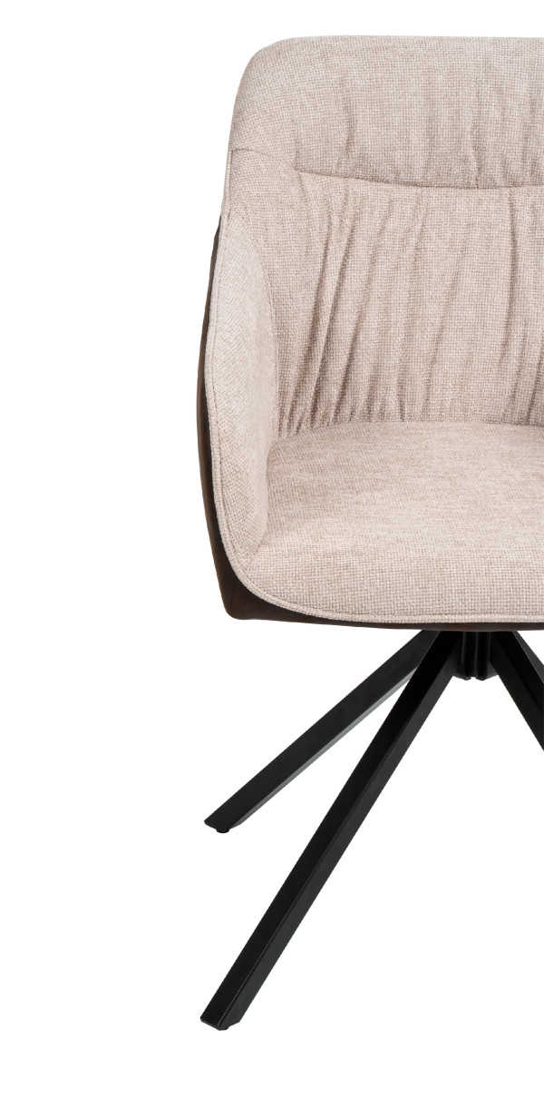 Jídelní židle LOREN hnědá/krémová