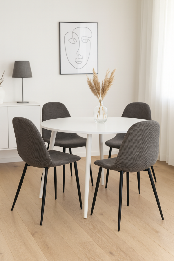 Jídelní židle MARIE šedý manšestr