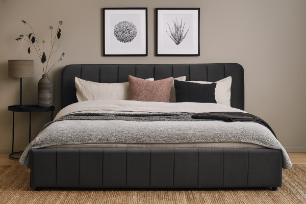 Postel AVENA 180 tm. šedá