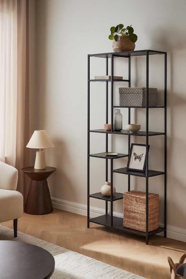 Regálová knihovna  ARCANA černá