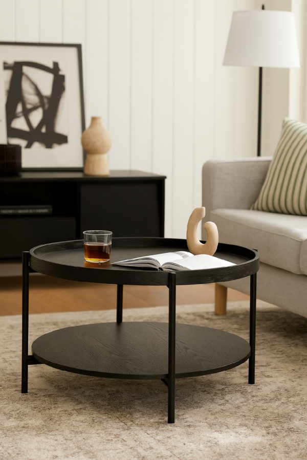 Stolek BIVIO černá