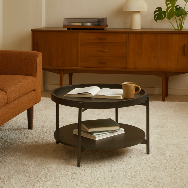 Stolek BIVIO černá