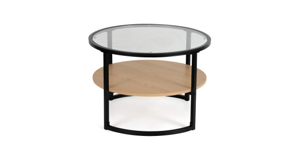 Stolek VITREA natural-sklo