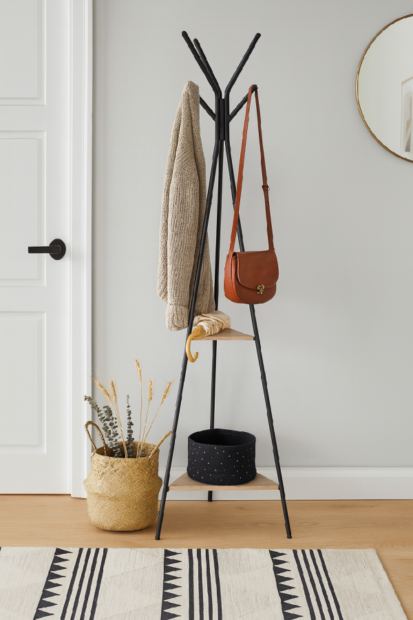 Věšák LINEA černá/natural