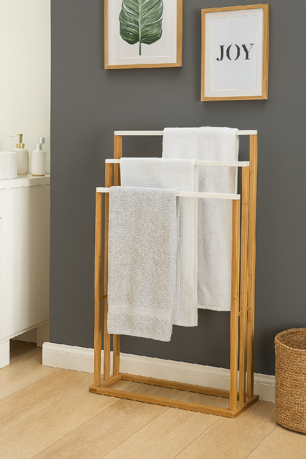 Věšák na ručníky TRENO bílá