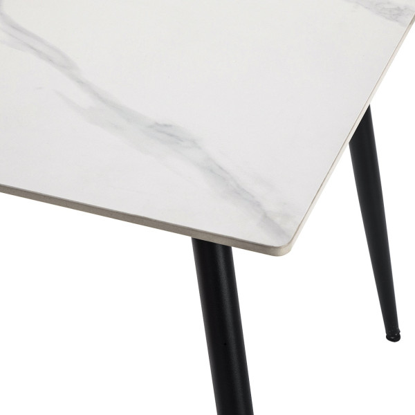 Jídlení stůl Ceramon 120 bílá + 4ks jídelní židle TINO černá
