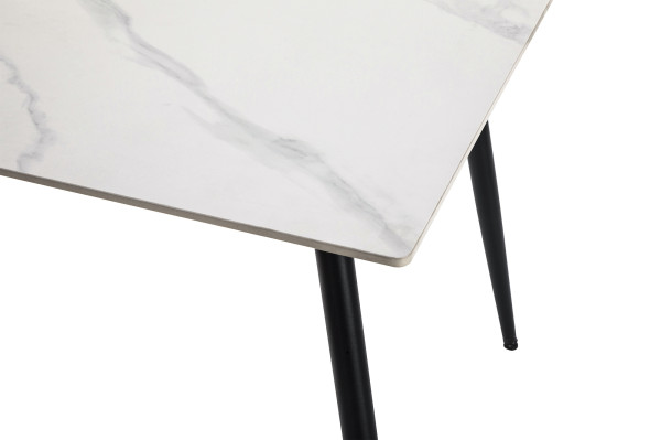 Jídelní stůl CERAMON 120 bílá + 4ks jídelní židle MARIE zelená