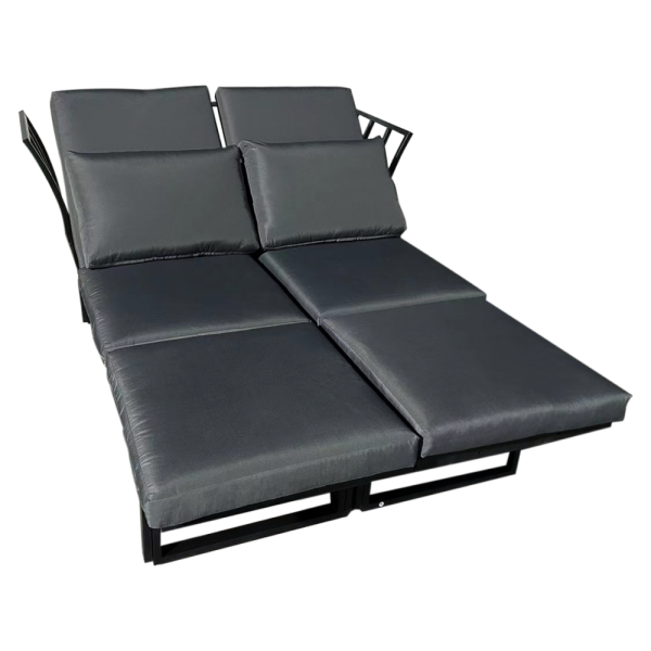 Zahradní set, černá/tmavě šedá/přírodní, ILARIA