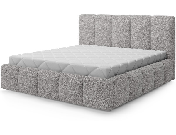 Postel Edvige + dřevěný rám/ standardní zdvih/ box na lůžkoviny 140x200
