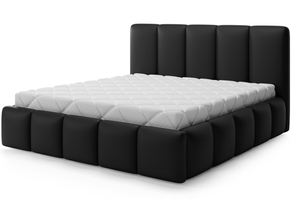 Postel Edvige+ dřevěný rám / plynový zvedák / lůžkoviny 140x200
