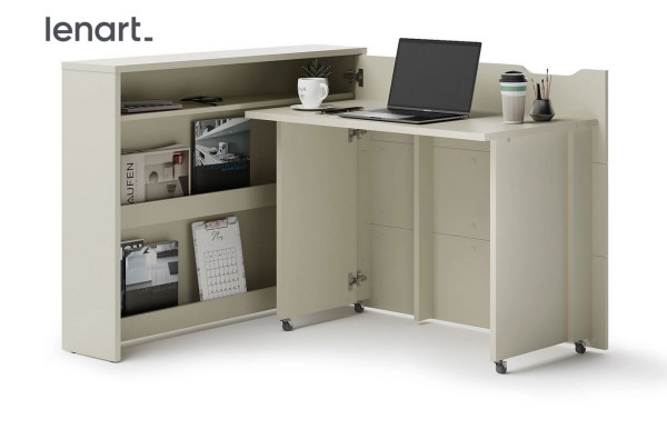 Lenart Work Concept rozkládací psací stůl pravý REBECCA kašmír