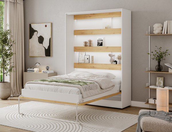 Devesto Vertical Wall Bed 140 Artisan Eiche LED