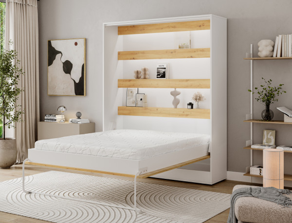 Devesto Vertical Wall Bed 160 Artisan Eiche LED